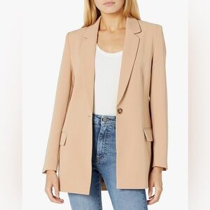 The Drop Women's Blake Long Blazer, Praline, size Large
